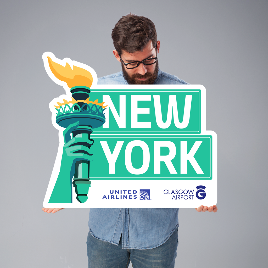 Airline Shaped Marketing Board