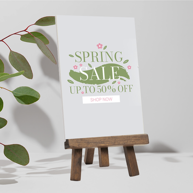 Spring Sale Mini Easel Show Cards