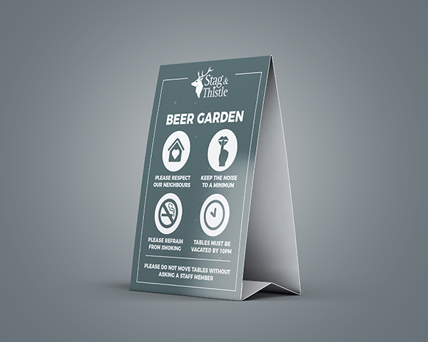 Bar Tent Card