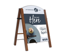 Wood Advance A-Frame Pavement Sign